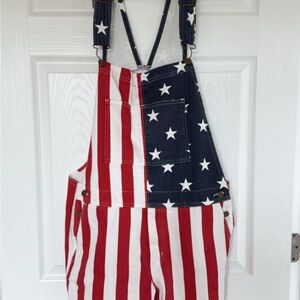 Chubbies Patriotic Striped Overalls